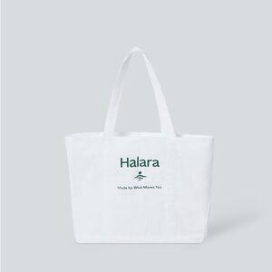 Halara Letter Print Casual Canvas Tote Bag